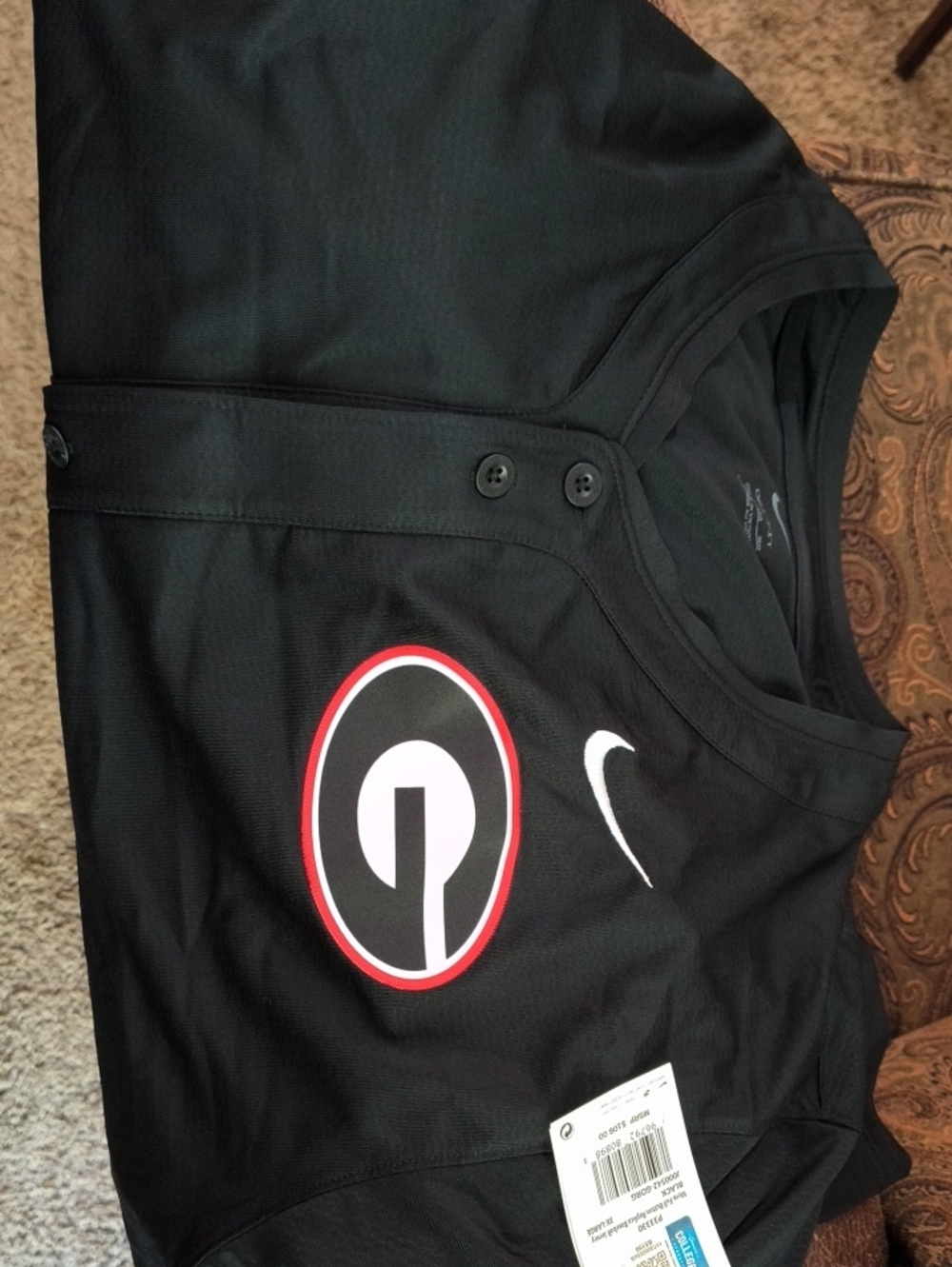 Nike Georgia Bulldogs Black Replica Baseball Jersey